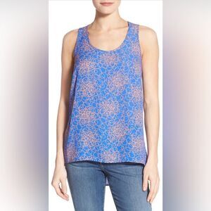 NWOT Halogen scoop neck pattern tank XS